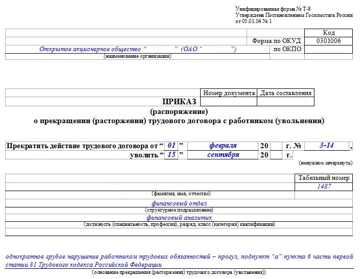 прогул тк рф