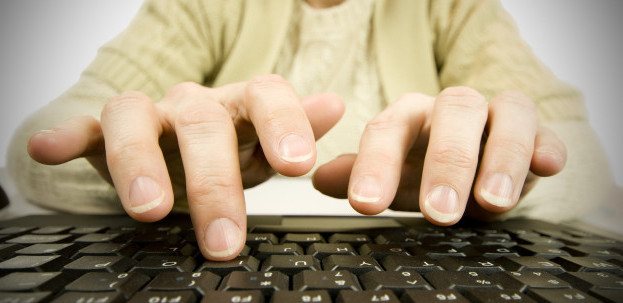 набор текста на компьютере