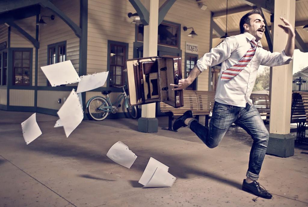 Мужчина опаздывает