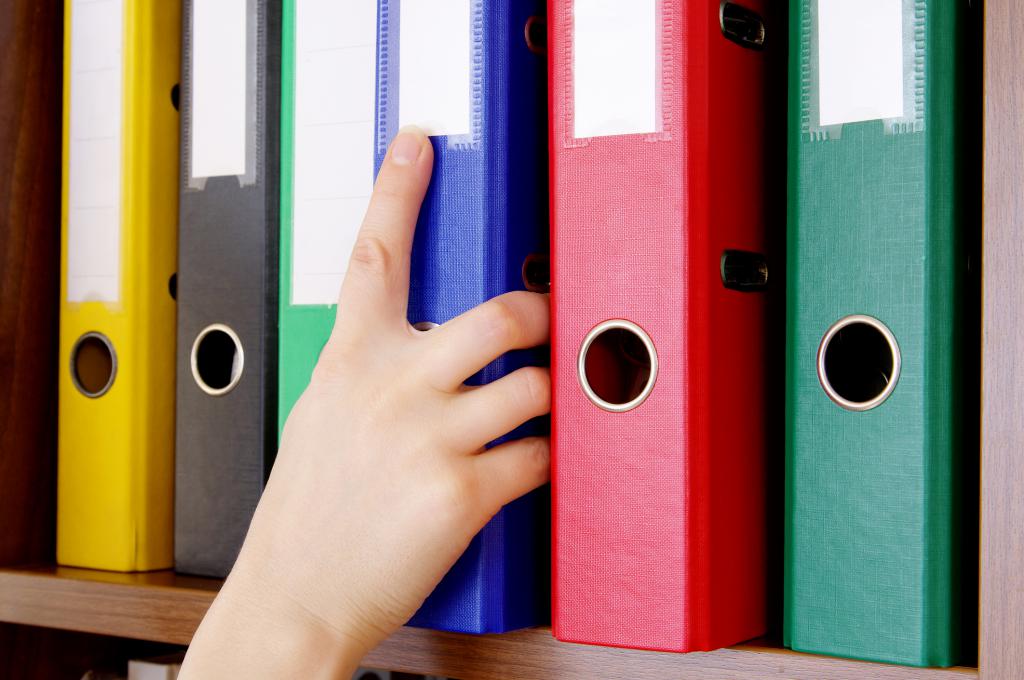 Рука и папка документов