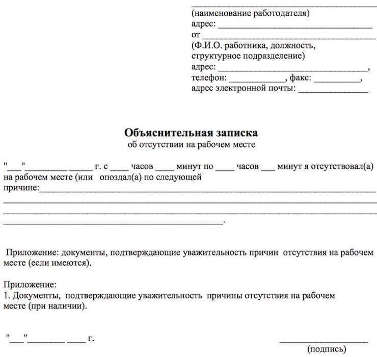 акт об опоздании сотрудника на работу образец