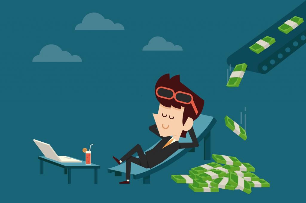 Парень получает пассивный доход.