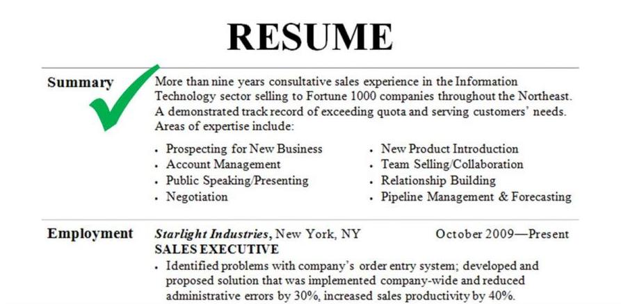 Резюме для бизнеса.