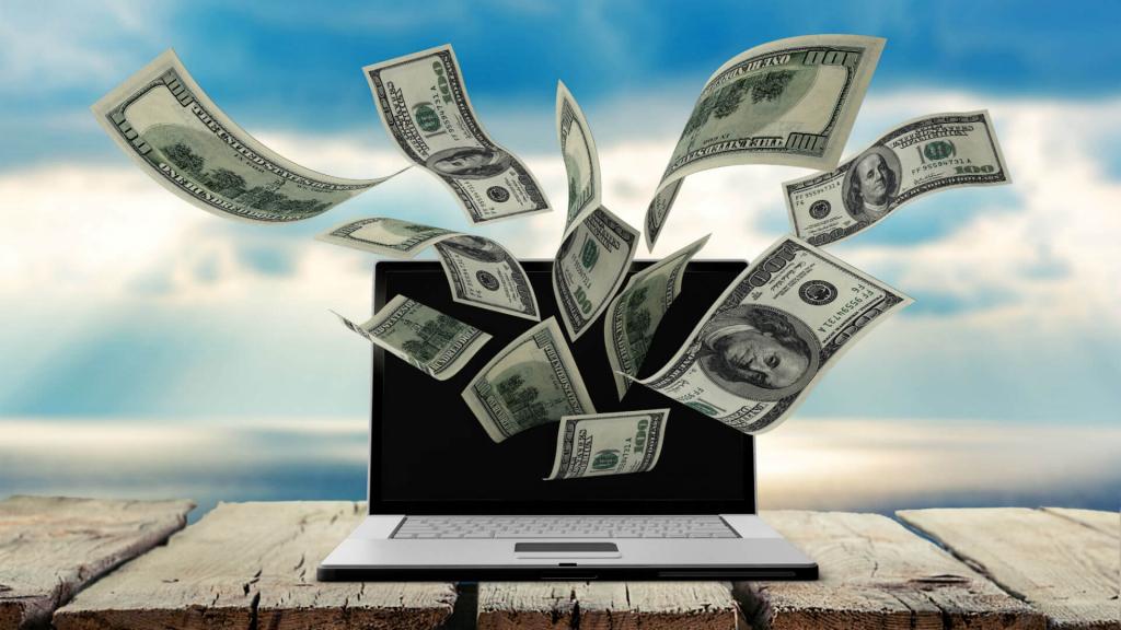 Деньги вылетают из компьютера.