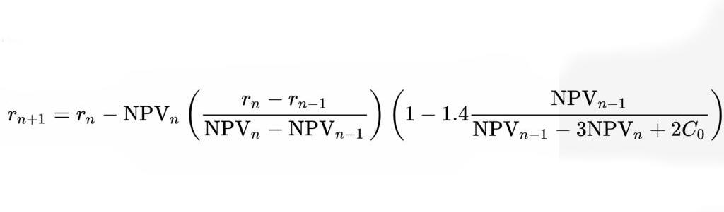 IRR формула расчета