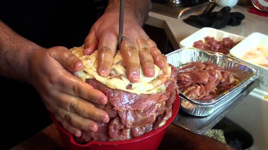 Нанизывание шаурмы