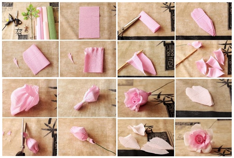 цветы из гофрированной бумаги