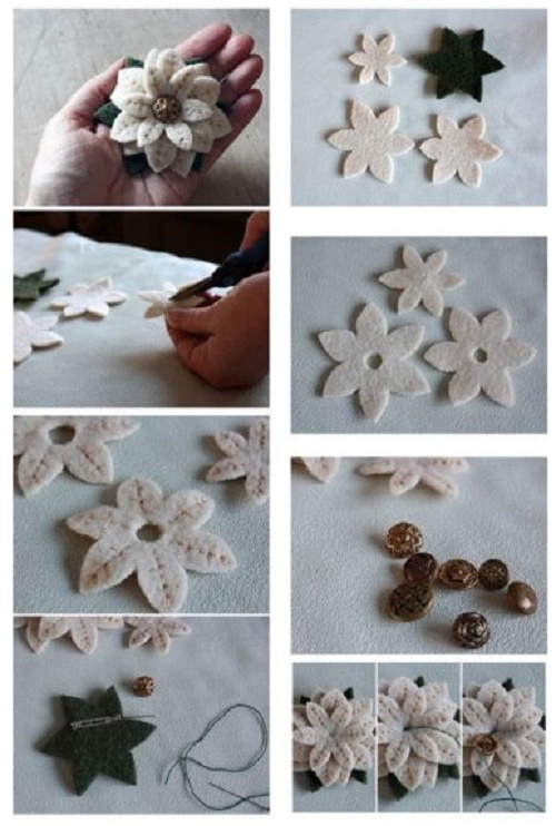 цветы из фетра