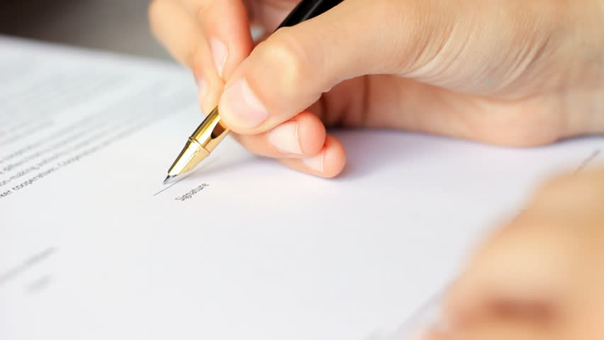 Подписание документа