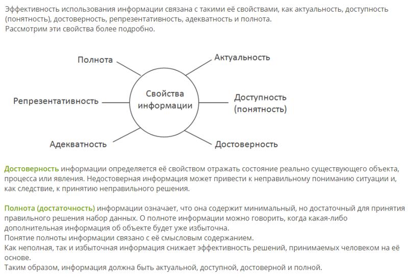 Определение достоверности и достаточности
