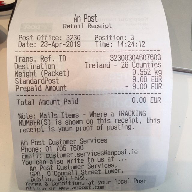 Стандартный кассовый чек