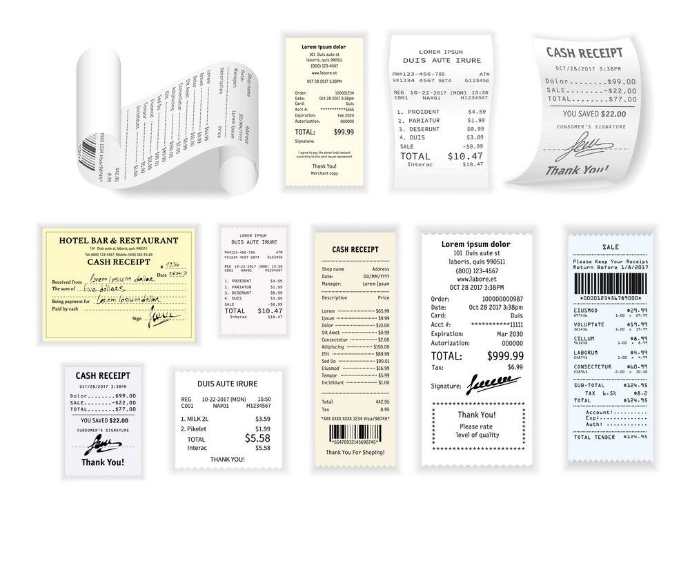 примеры кассового чека