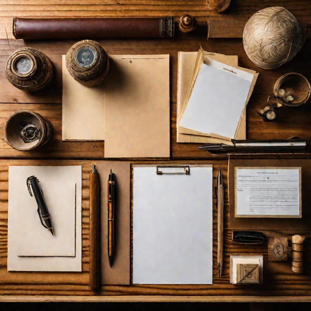 Документы и канцелярские принадлежности на столе