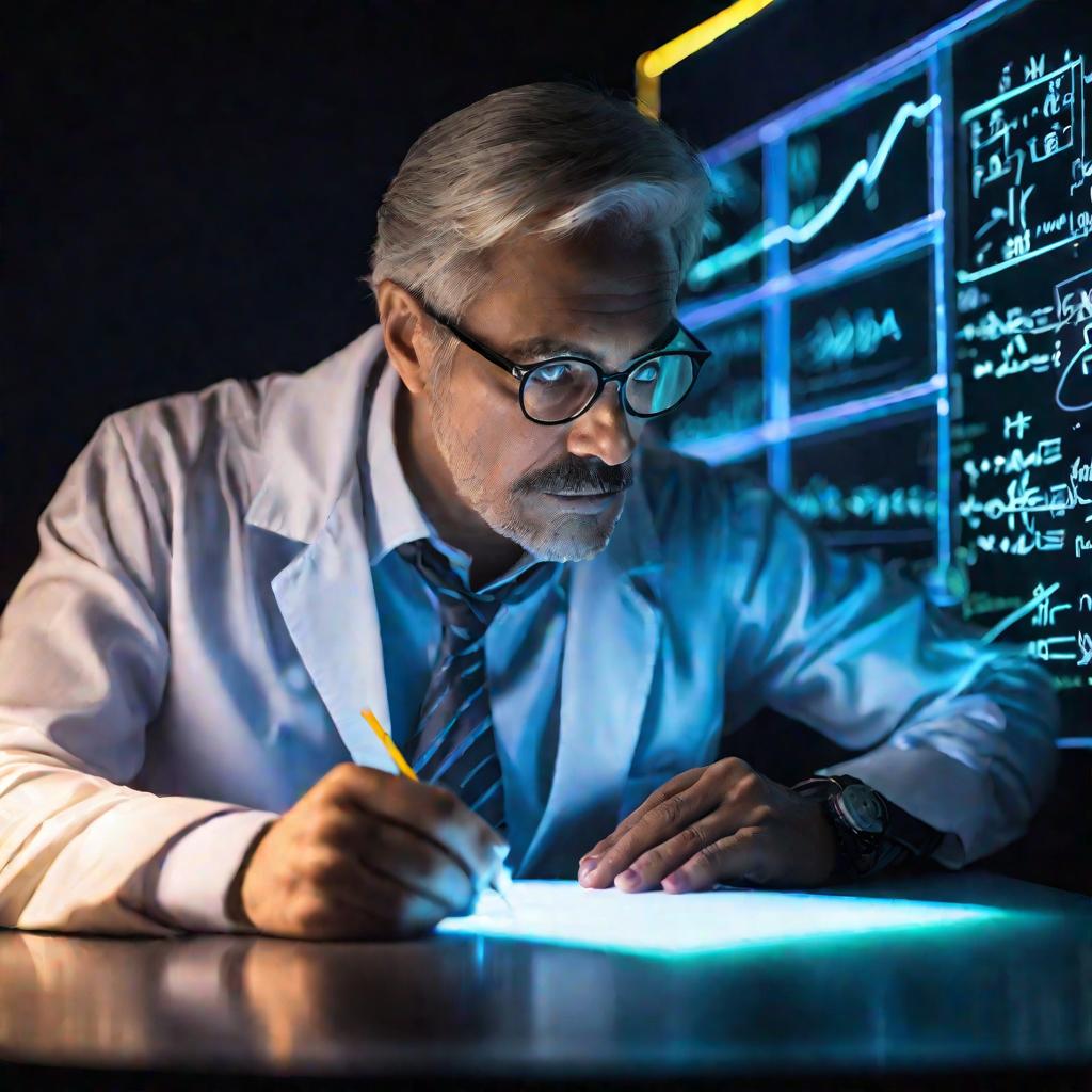 Ученый пишет формулы