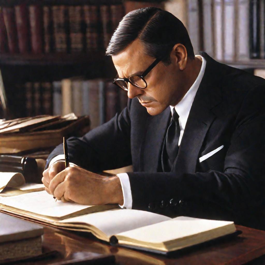 Портрет начальника налоговой инспекции за работой