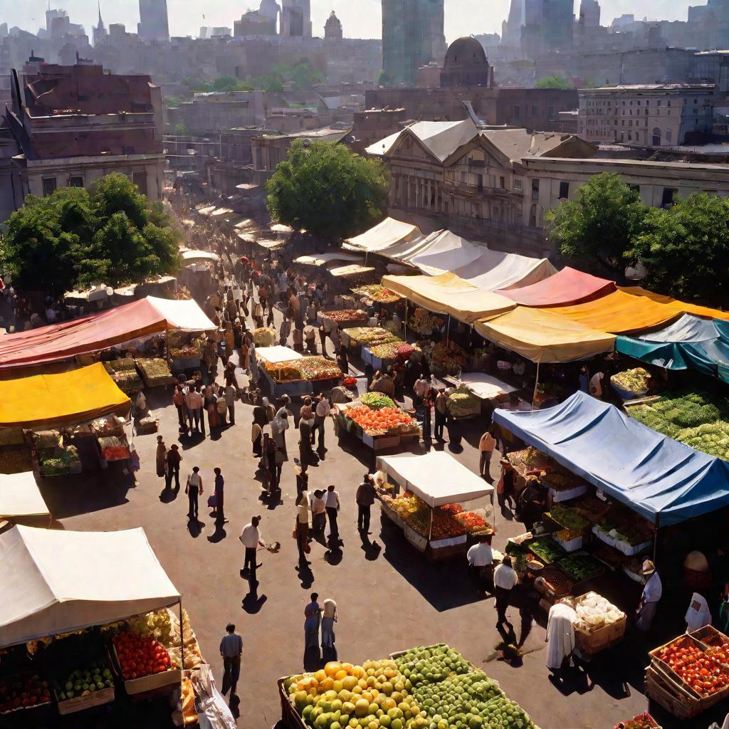 Летнее утро на рынке