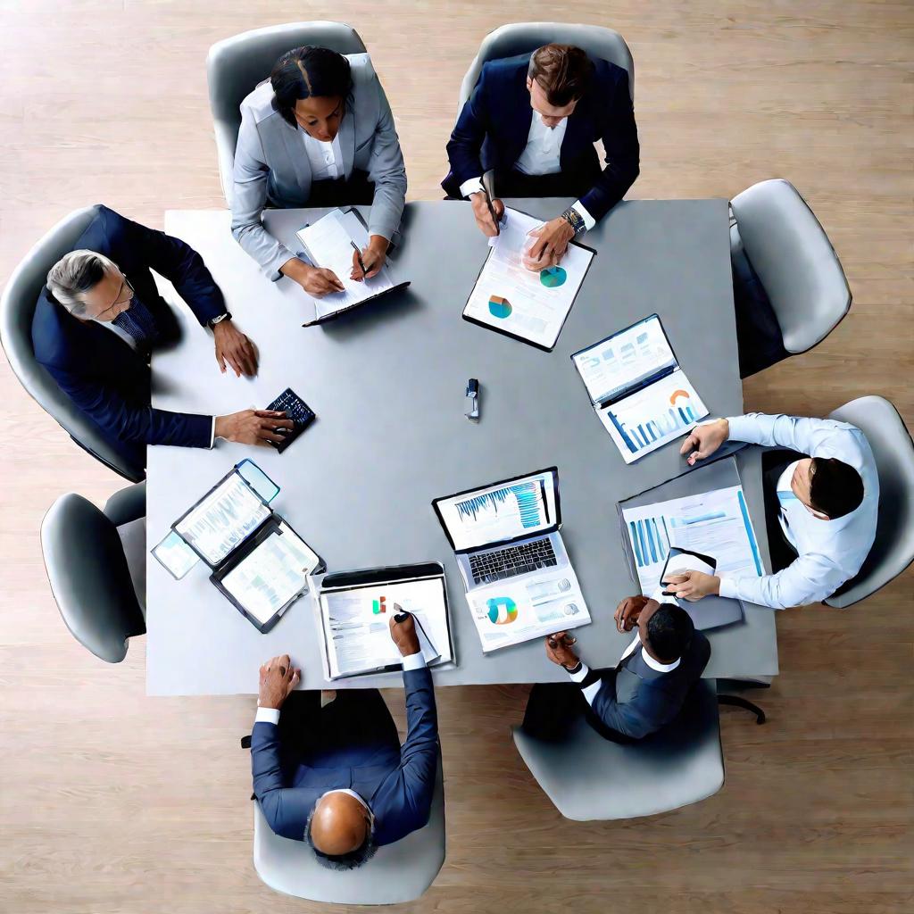 Деловая встреча по обсуждению отчетности