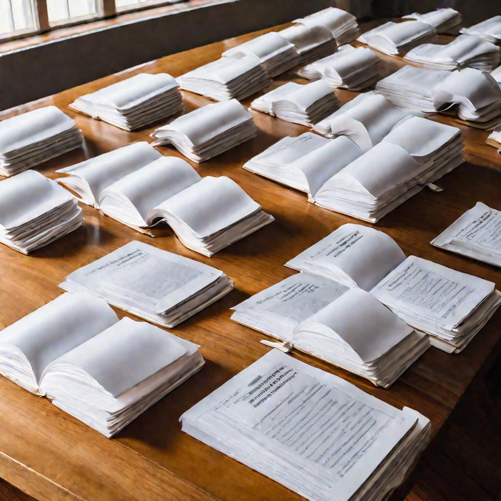 Аккуратно расставленные медицинские книжки на светлом столе