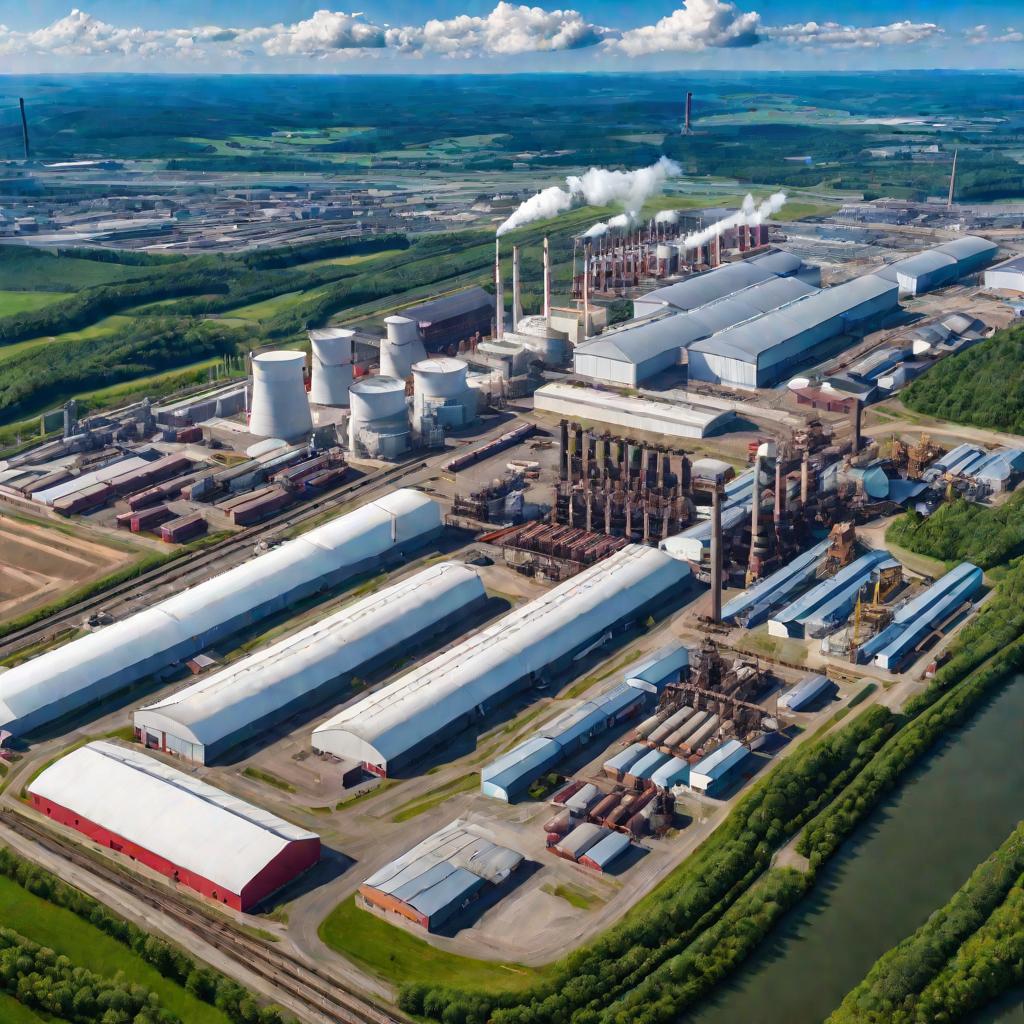 Крупный завод