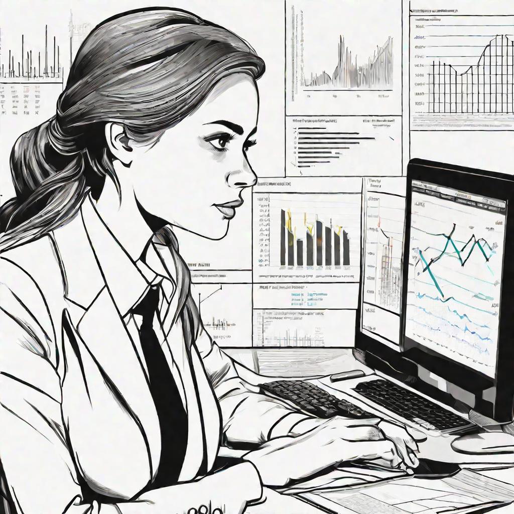 Женщина анализирует данные