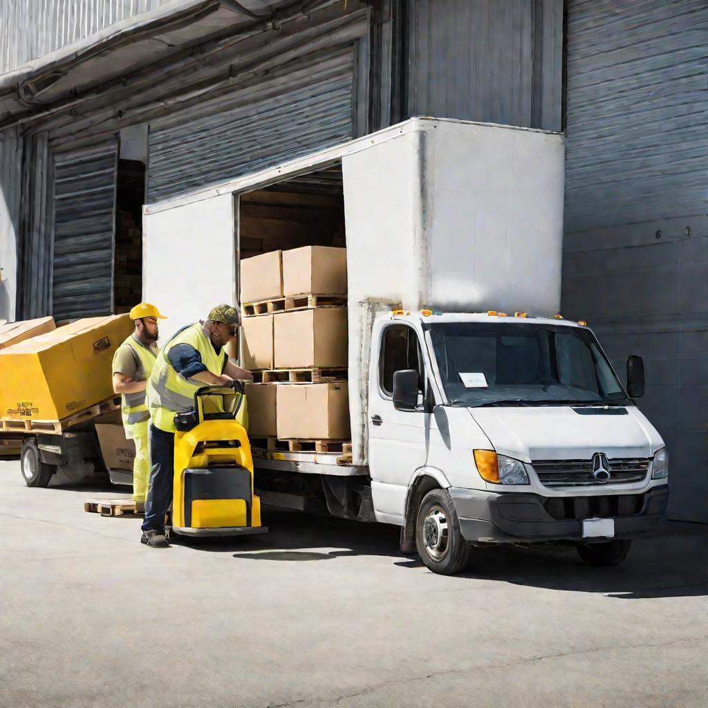 Грузовик доставляет товар