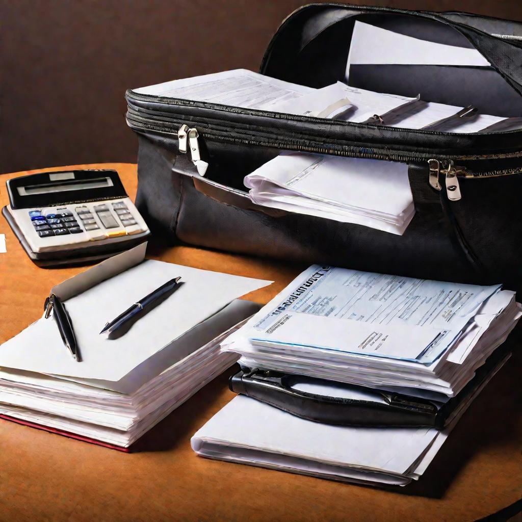Портфель с налоговыми документами